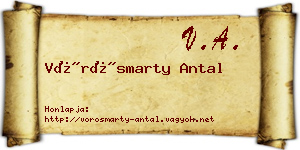 Vörösmarty Antal névjegykártya