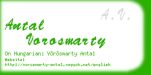 antal vorosmarty business card